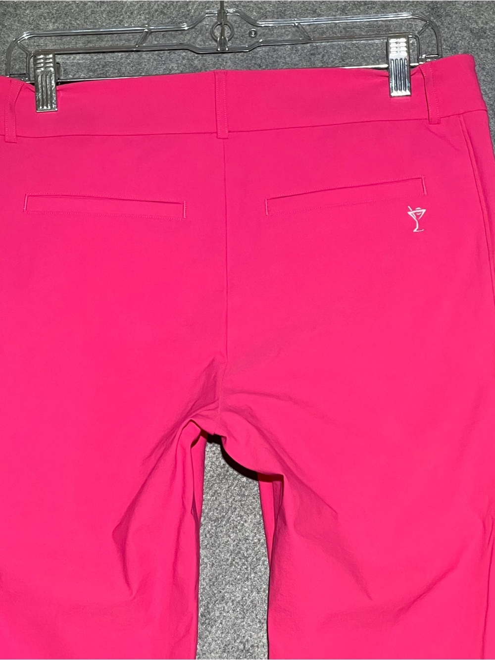 GOLFTINI Hot Pink Straight Leg Golf Pants Stretch Slash Pockets Hem Notch Size M - Picture 7 of 15